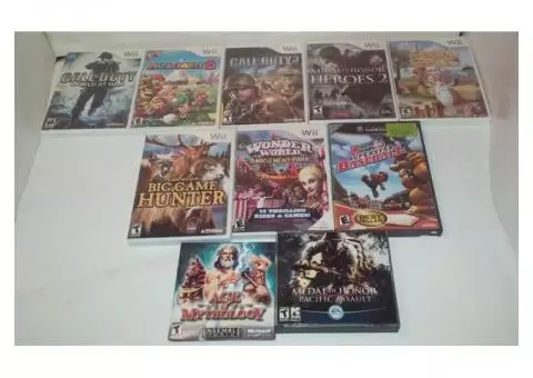 Collection of Wii games and two PC games I'd like to sell